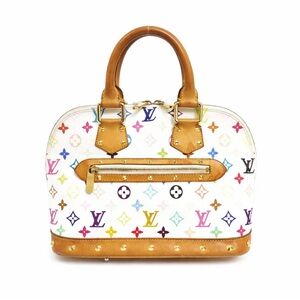 Louis Vuitton White Multicolor Satchel with Tan Accents